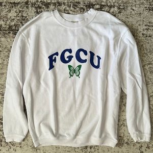 Oversized FGCU sweatshirt with butterfly detailing